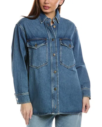 Allsaints Alba Oversized Shirt In Blue