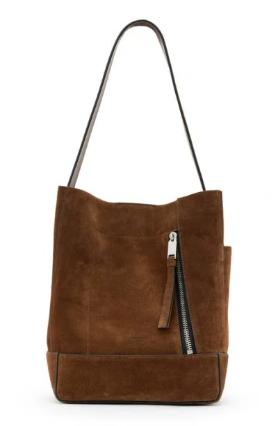 Allsaints Alba Suede Hobo Bag