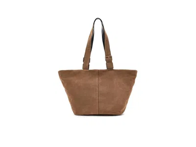Allsaints Alba Suede Zip Tote Handbags Arizona Tan Brown: One Size