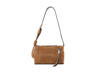 Allsaints Alba Suede Zip Xbody Cross Body Handbags Arizona Tan Brown: One Size