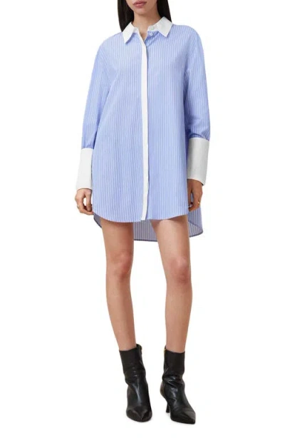 Allsaints Alber Stripe Long Sleeve Shirtdress In Multi