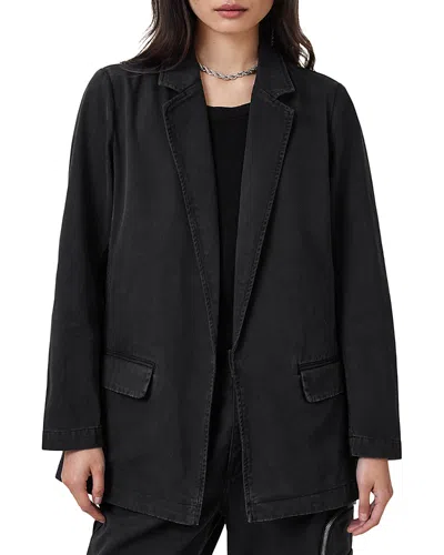 Allsaints Aleida Denim Blazer In Black