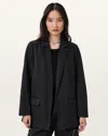 Allsaints Aleida Denim Blazer In Black