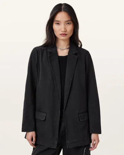 Allsaints Aleida Denim Lightweight Tri Blazer,