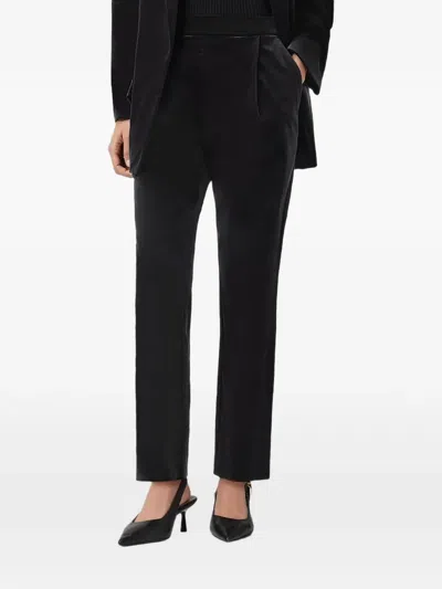 Allsaints Aleida Elasticated-waist Trousers In Black