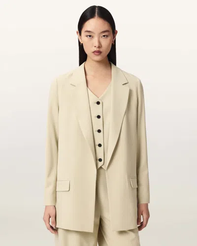 Allsaints Aleida Lightweight Tri Blazer In Neutral