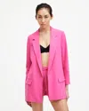 Allsaints Aleida Lightweight Tri Blazer In Pink