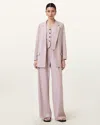 Allsaints Aleida Lightweight Tri Blazer In Mauve Chalk Pink