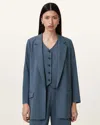 Allsaints Aleida Lightweight Tri Blazer In Blue