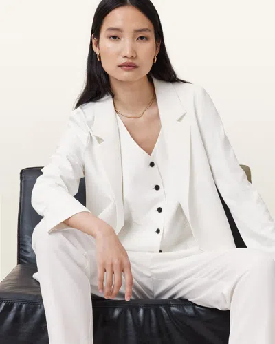 Allsaints Aleida Lightweight Tri Blazer In White