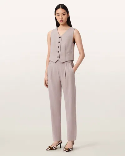 Allsaints Aleida Lightweight Tri Pants In Brown