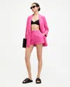 Allsaints Aleida Lightweight Tri Shorts In Hot Pink