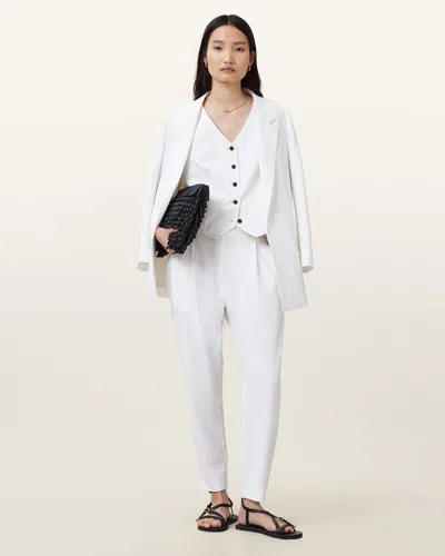 Allsaints Aleida Lightweight Tri Trousers In White