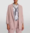 Allsaints Aleida Long Sleeve Dusty Tri Blazer In Pink In Pink
