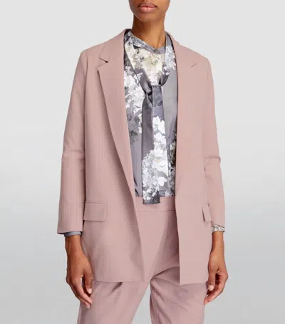 Allsaints Aleida Long Sleeve Dusty Tri Blazer In Pink