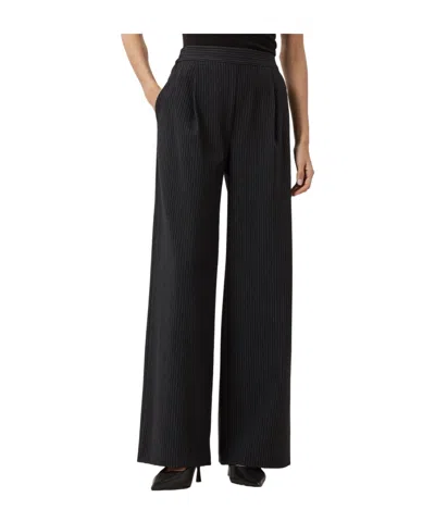 Allsaints Aleida Pinstripe Pants In Black