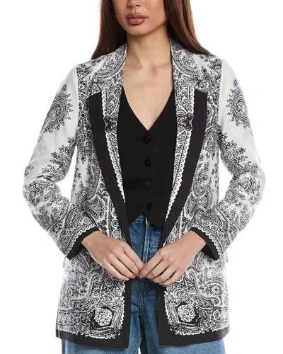 Allsaints Aleida Rafaela Blazer In Black/white