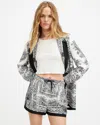 Allsaints Aleida Rafaela Blazer In Black/white