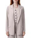 Allsaints Aleida Lightweight Tri Blazer In Greige Brown