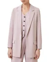 Allsaints Aleida Lightweight Tri Blazer In Mauve Chalk Pink