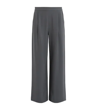 Allsaints Aleida Lightweight Wide Leg Pants In Eiffel Grey