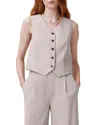 Shop Allsaints Aleida Tri Vest In Greige Brown