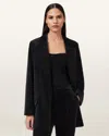 Allsaints Aleida Velvet Blazer In Black