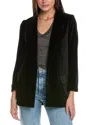 Allsaints Aleida Velvet Blazer In Black