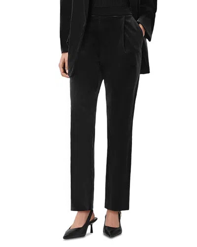 Allsaints Aleida Velvet Pants In Black