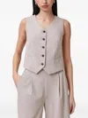 Allsaints Aleida Lightweight Tri Waistcoat In Neutral