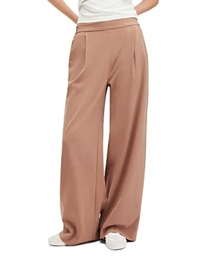 Allsaints Aleida Wide Leg Pants In Brown