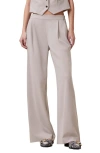 Allsaints Womens Greige Brown Aleida Wide-leg Mid-rise Recycled Polyester-blend Trousers In Greige Brown