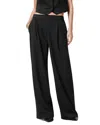 Allsaints Aleida Lightweight Wide Leg Trousers In Black