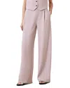 Allsaints Womens Aleida Wide-leg Mid-rise Recycled Polyester-blend Trousers Mauve Chalk Pi In Mauve Chalk Pink