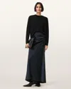Allsaints Alexia Gathered Maxi Skirt, In Blue
