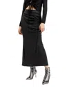 Allsaints Alexia Ruched Maxi Skirt In Black