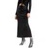 Allsaints Alexia Ruched Maxi Skirt In Black
