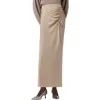 Allsaints Alexia Ruched Skirt In Neutral