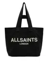 Allsaints Ali Canvas Tote Bag In Black