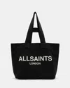 Allsaints Ali Logo-print Cotton-canvas Tote Bag In Black