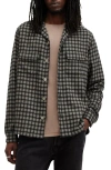 Allsaints Alkame Relaxed Fit Check Button-up Shirt In Brown