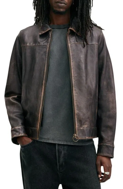 ALLSAINTS ALLSAINTS ALKAN LEATHER JACKET