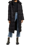 Allsaints Allana Hooded Puffer Coat In Black