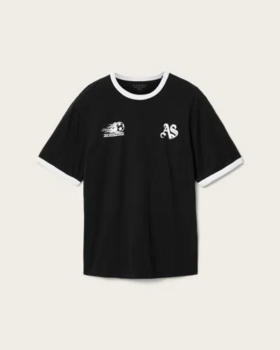 Allsaints Allemagne Short Sleeve Crew Neck T-shirt In Black