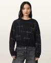 Allsaints Embroidered Separo Sweatshirt In Black