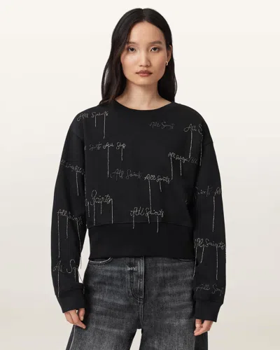 ALLSAINTS ALLSAINTS ALLSAINTS EMBELLISHED SEPARO SWEATSHIRT,