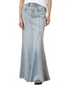 Allsaints Alma Denim Maxi Skirt In Light Indigo