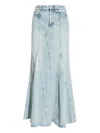Allsaints Alma Denim Maxi Skirt In Blue