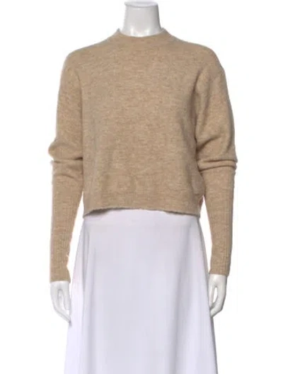 Pre-owned Allsaints Alpaca Crew Neck Sweater In Brown