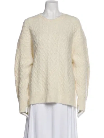 Pre-owned Allsaints Alpaca Crew Neck Sweater In Neutral